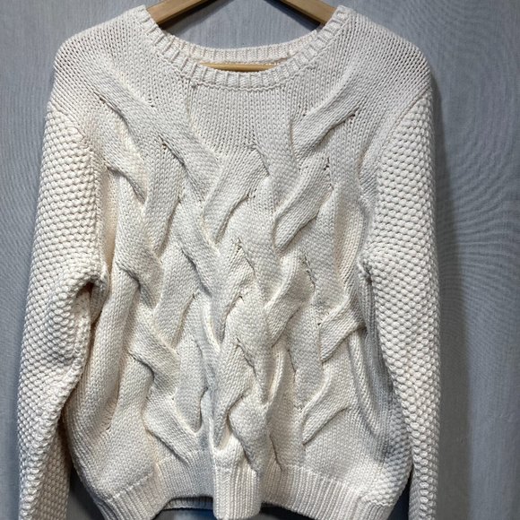 BASS HEAVY KNIT SWEATER XL IVORY - Picture 1 of 9